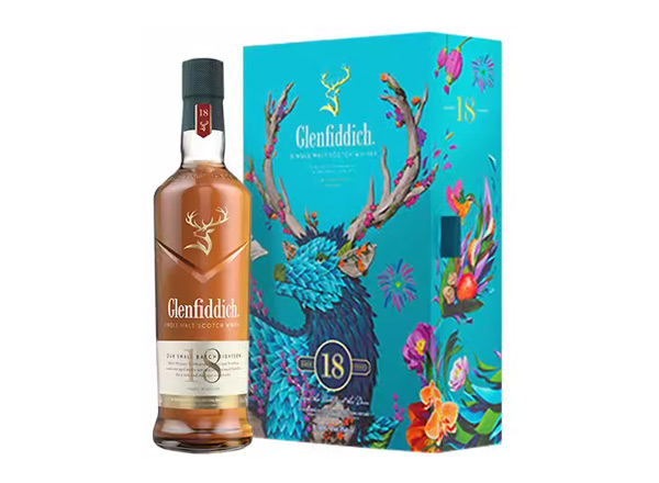 周口格兰菲迪回收格兰菲迪18年700ml春节礼盒装Glenfiddich苏格兰威士忌